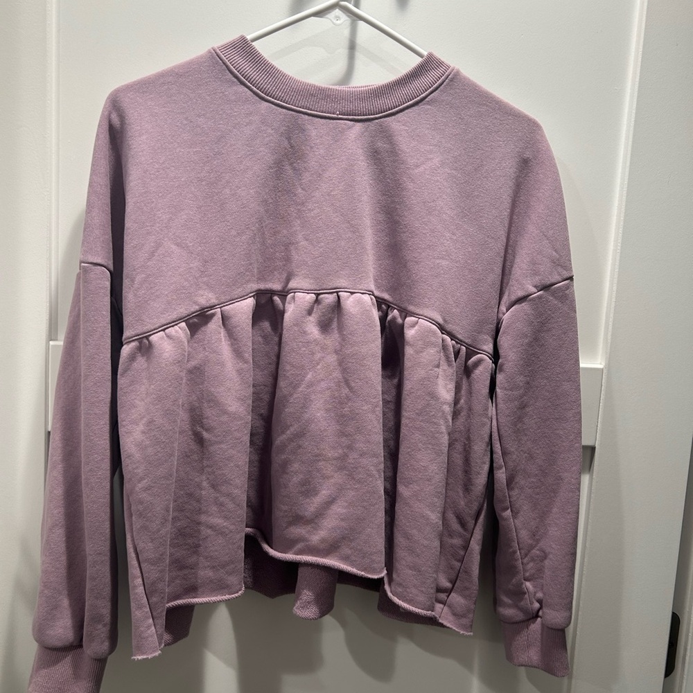 Women’s Lavender Peplum Sweatshirt